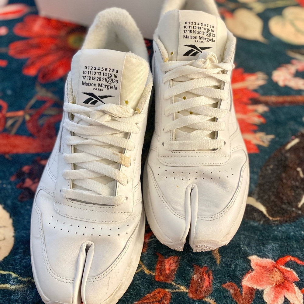 Reebok White Split-Toe Sneakers